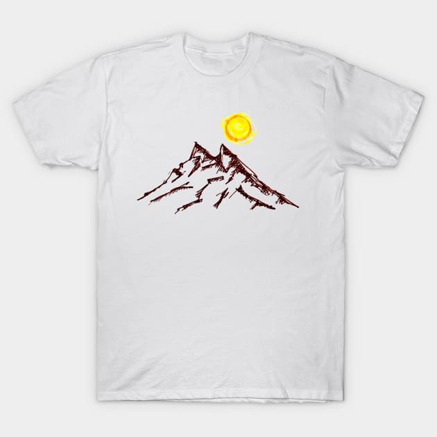 grand teton sketch T-Shirt by pholange